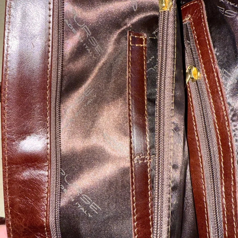 DP purse- Italian chocolate leather gold hardware